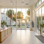 A modern retail store in South Carolina secured with the best alarm system.