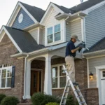 Professional home security camera installation at a Mauldin home.