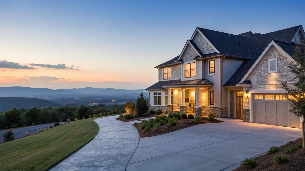 A burglar alarm system protecting a modern house in Greer.