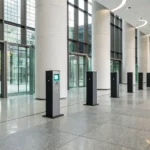 A selection of access control systems from top brands on display for comparison.