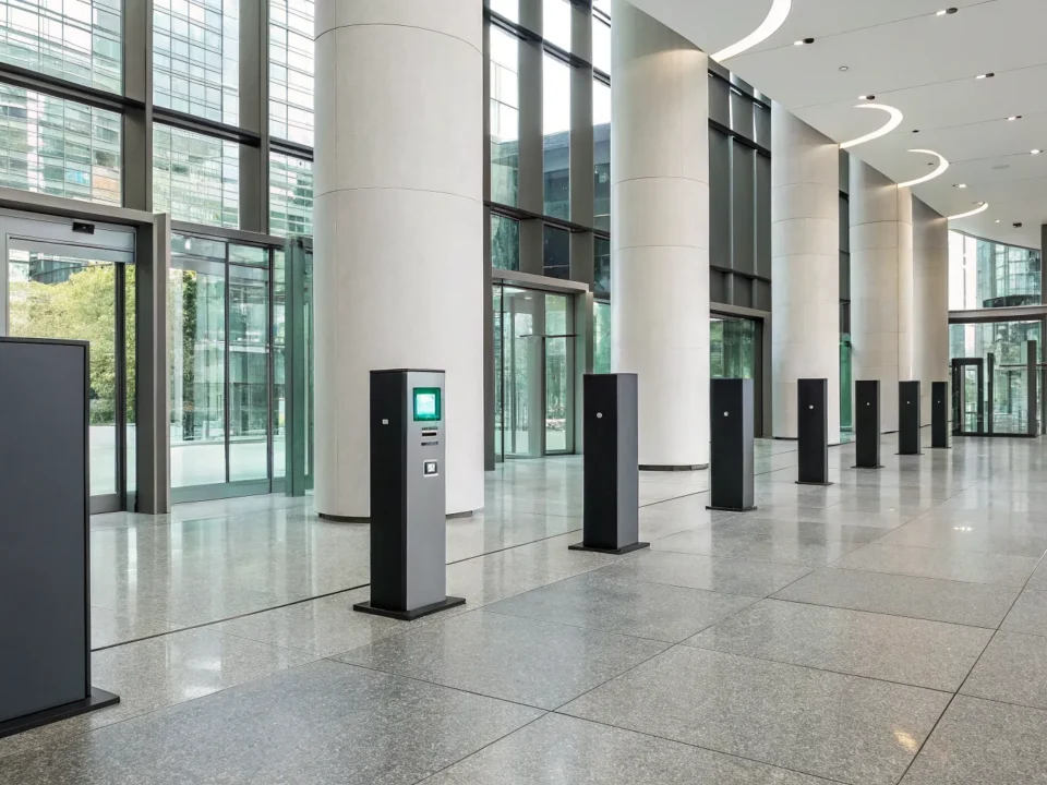 A selection of access control systems from top brands on display for comparison.