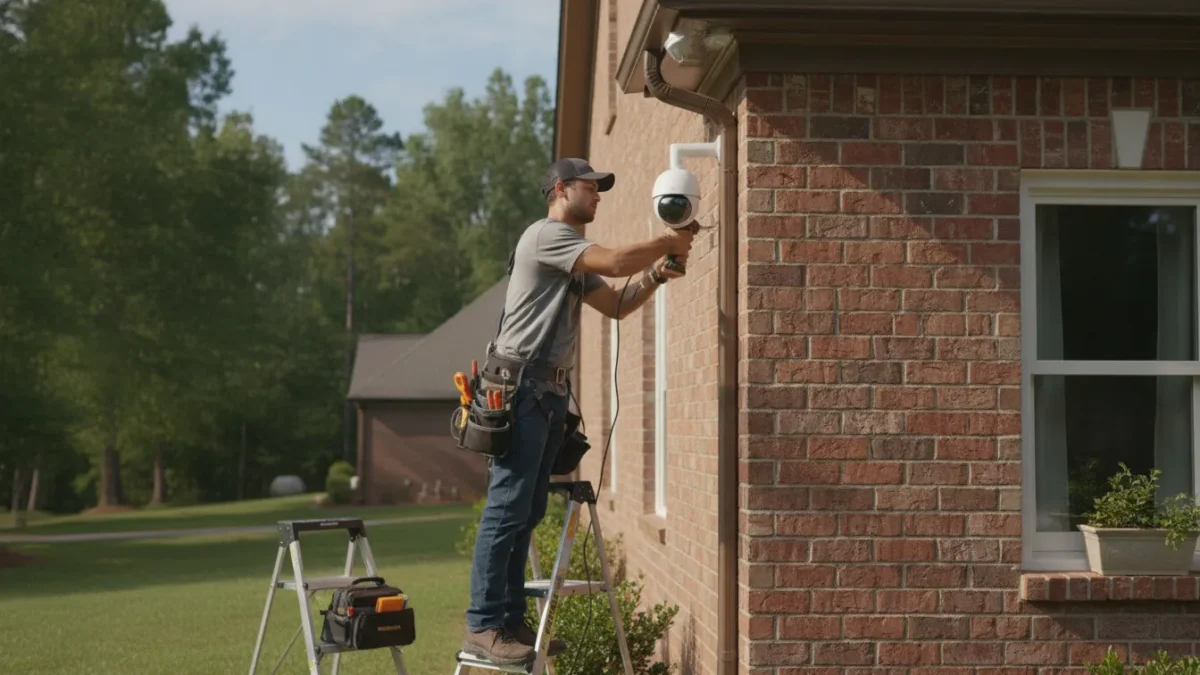 Professional home security camera installation in Greenville South Carolina