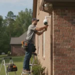Professional home security camera installation in Greenville South Carolina