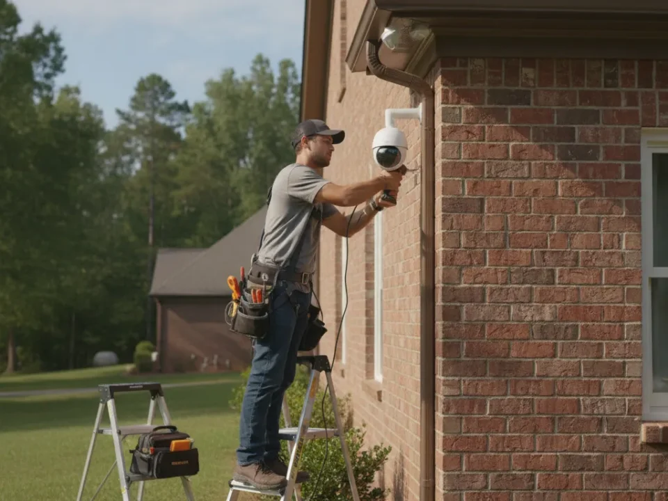 Professional home security camera installation in Greenville South Carolina