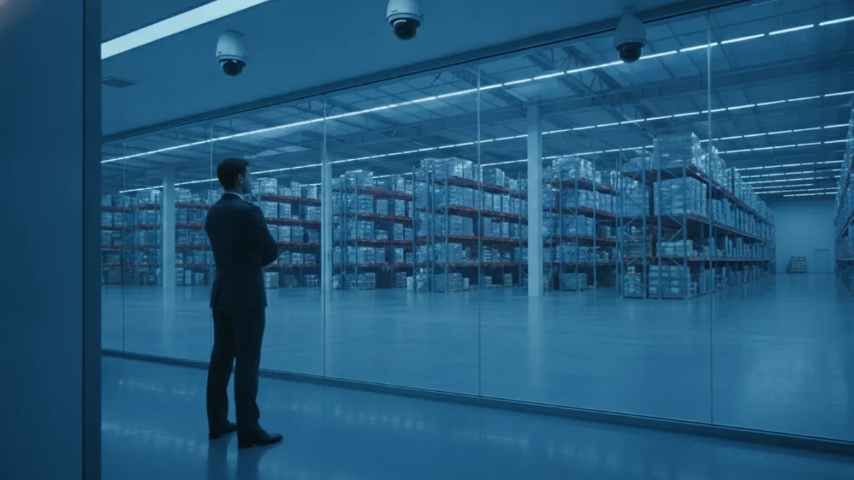 AI video analytics for commercial business security with modern surveillance cameras